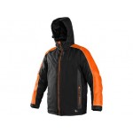 Zimná bunda CXS BRIGHTON, čierno-oranžová